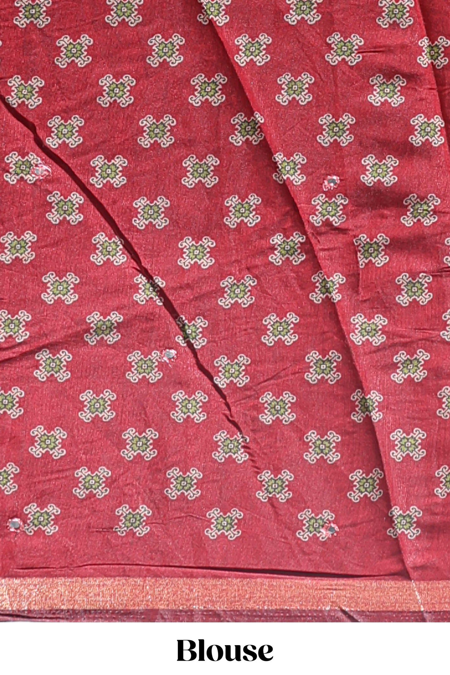 Peach printed marsh mellow saree with contrast floral border and tassel pallu