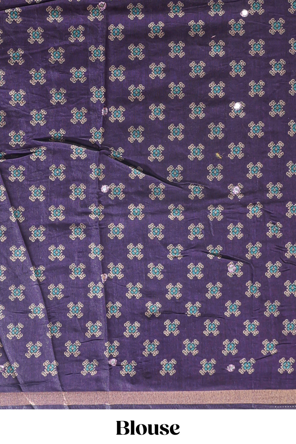 Purple printed marsh mellow saree with contrast floral border and tassel pallu