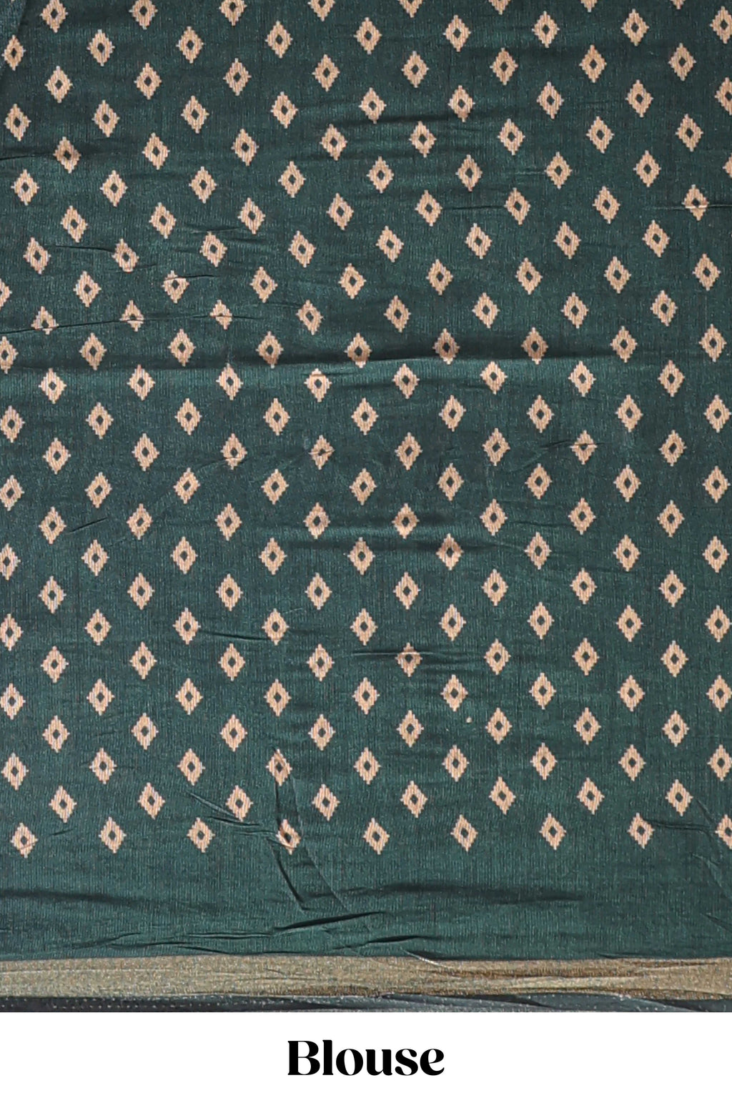 Green floral motifs design marsh mellow saree with contrast border and printed blouse