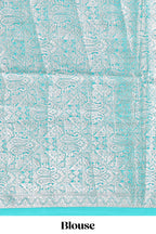 Red zari motifs design mushru silk saree with contrast border and zari blouse