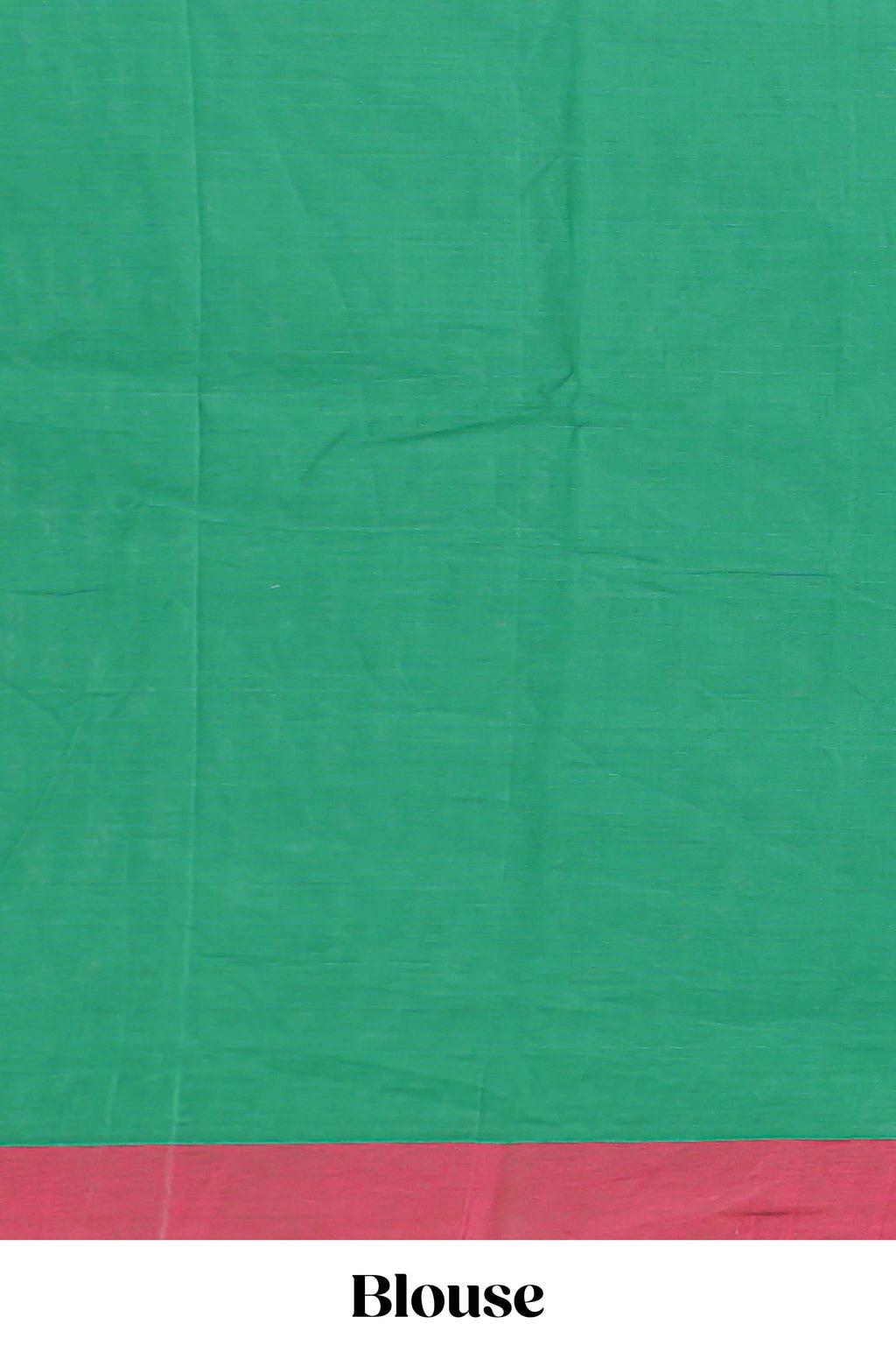 Green geometric butta narayanapet cotton saree with contrast border and crane birds & lotus design pallu
