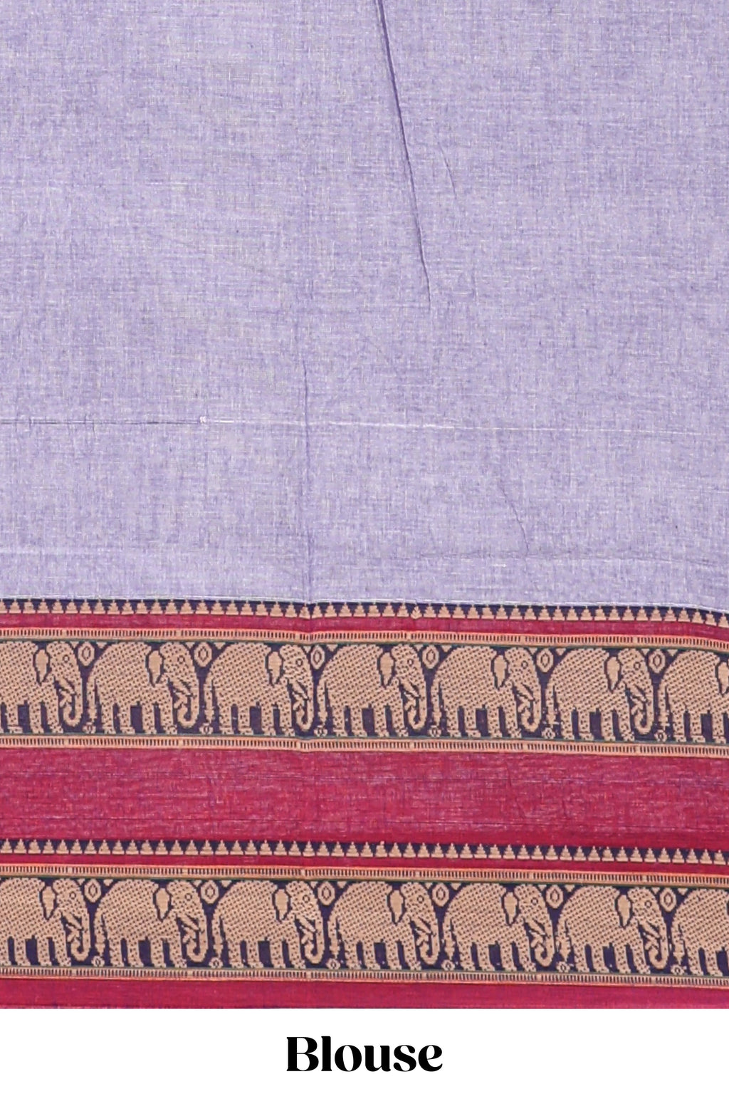 Lavender plain narayanapet cotton saree with contrast bentex border and matching blouse