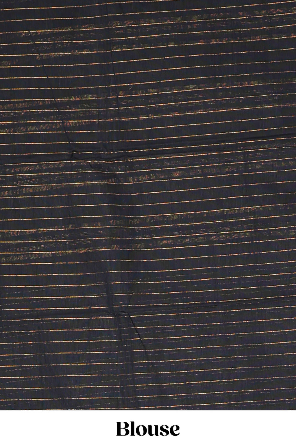 Borderless black striped narayanapet cotton saree with matching blouse