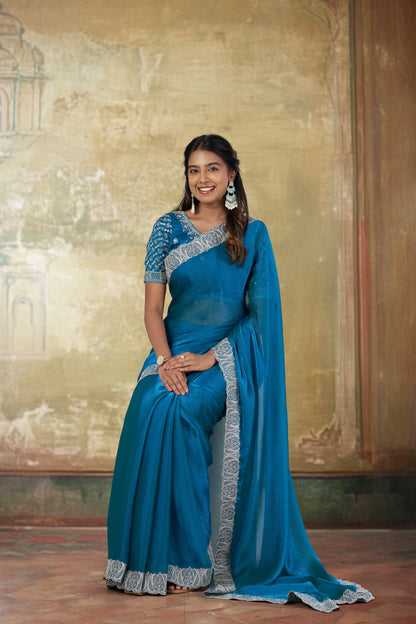 Blue Designer Sarees