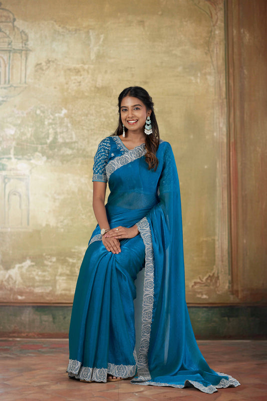 Blue Designer Sarees