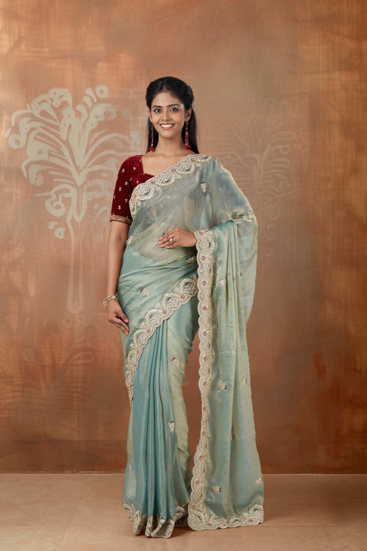 Green Designer Sarees