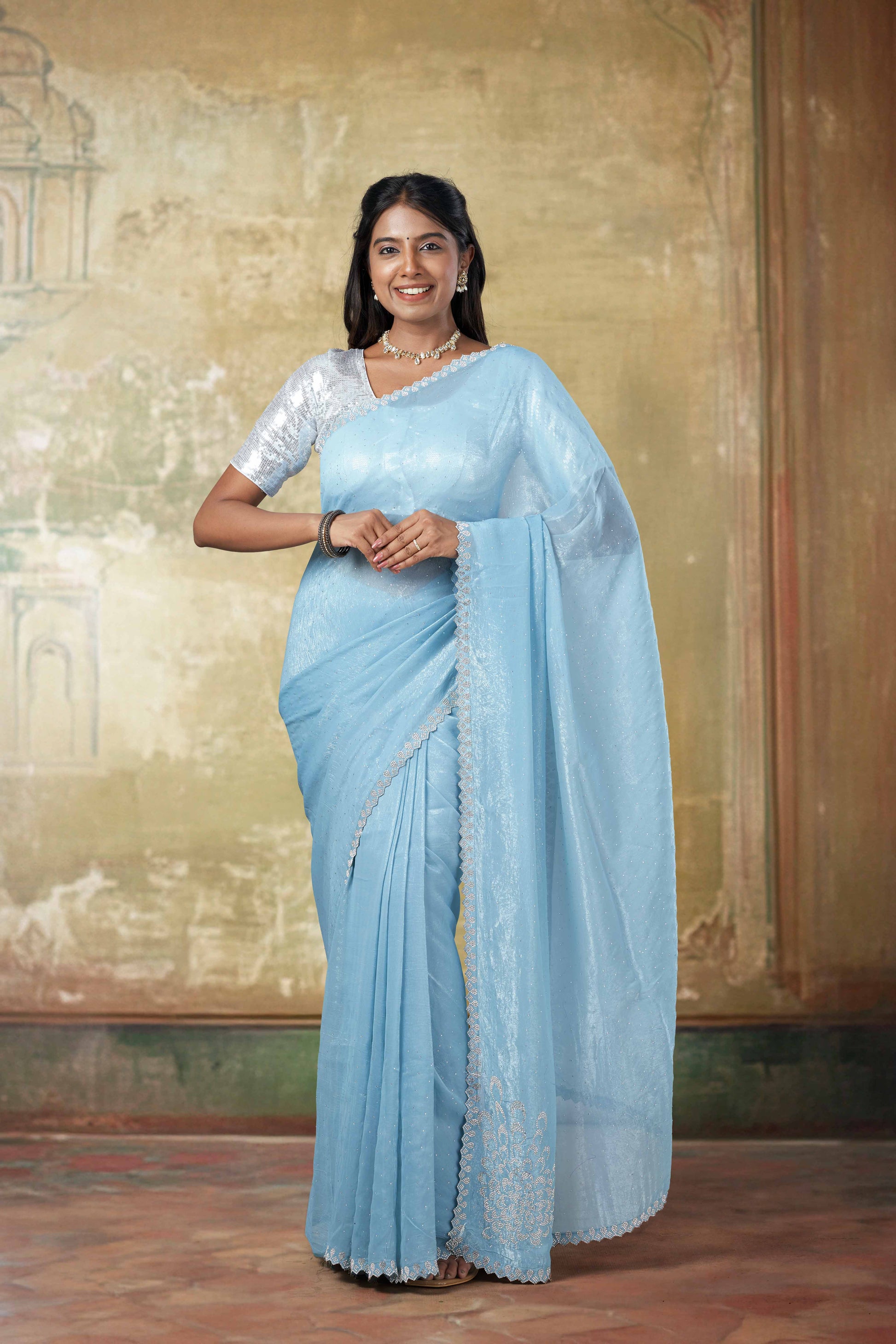 Blue Designer Sarees
