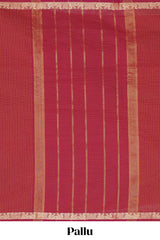 Traditional red colour Madisar Style Nine Yard Saree with checks and traditional thread motifs border and self pallu along with blouse piece