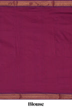 Traditional Indigo colour Madisar Style Nine Yard Saree with buttas and traditional thread motifs border and contrast pallu along with blouse piece