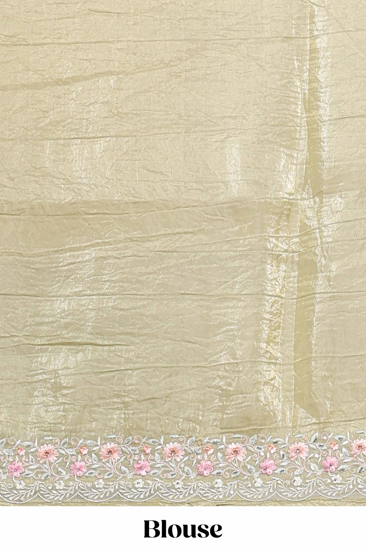 Pastel yellow organza saree featuring delicate floral embroidery intricate lace detailing on the border and pallu with a scalloped finishing along with matching blouse