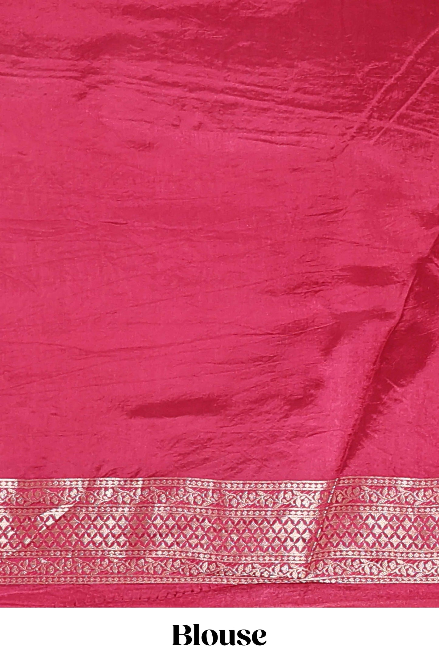 Borderless maroon striped floral design banarasi silk saree with self pallu and matching blouse