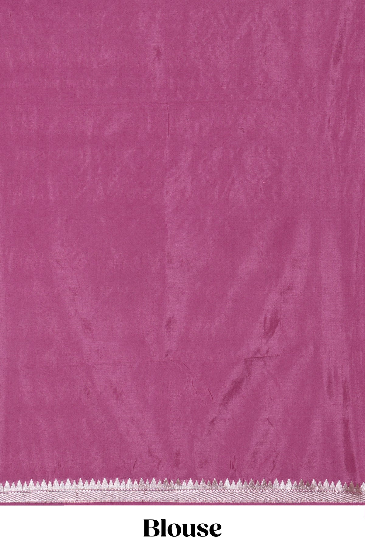 Raspeberry striped zari design banarasi silk saree with self border and matching blouse
