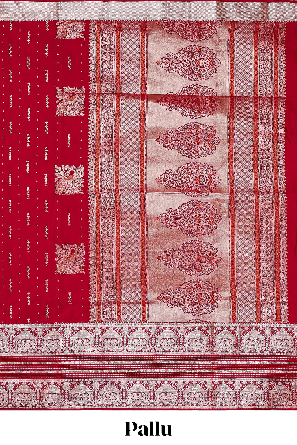 Maroon unique designed banarasi silk saree with self zari border and matching blouse