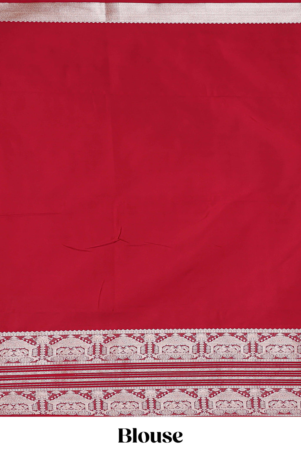 Maroon unique designed banarasi silk saree with self zari border and matching blouse