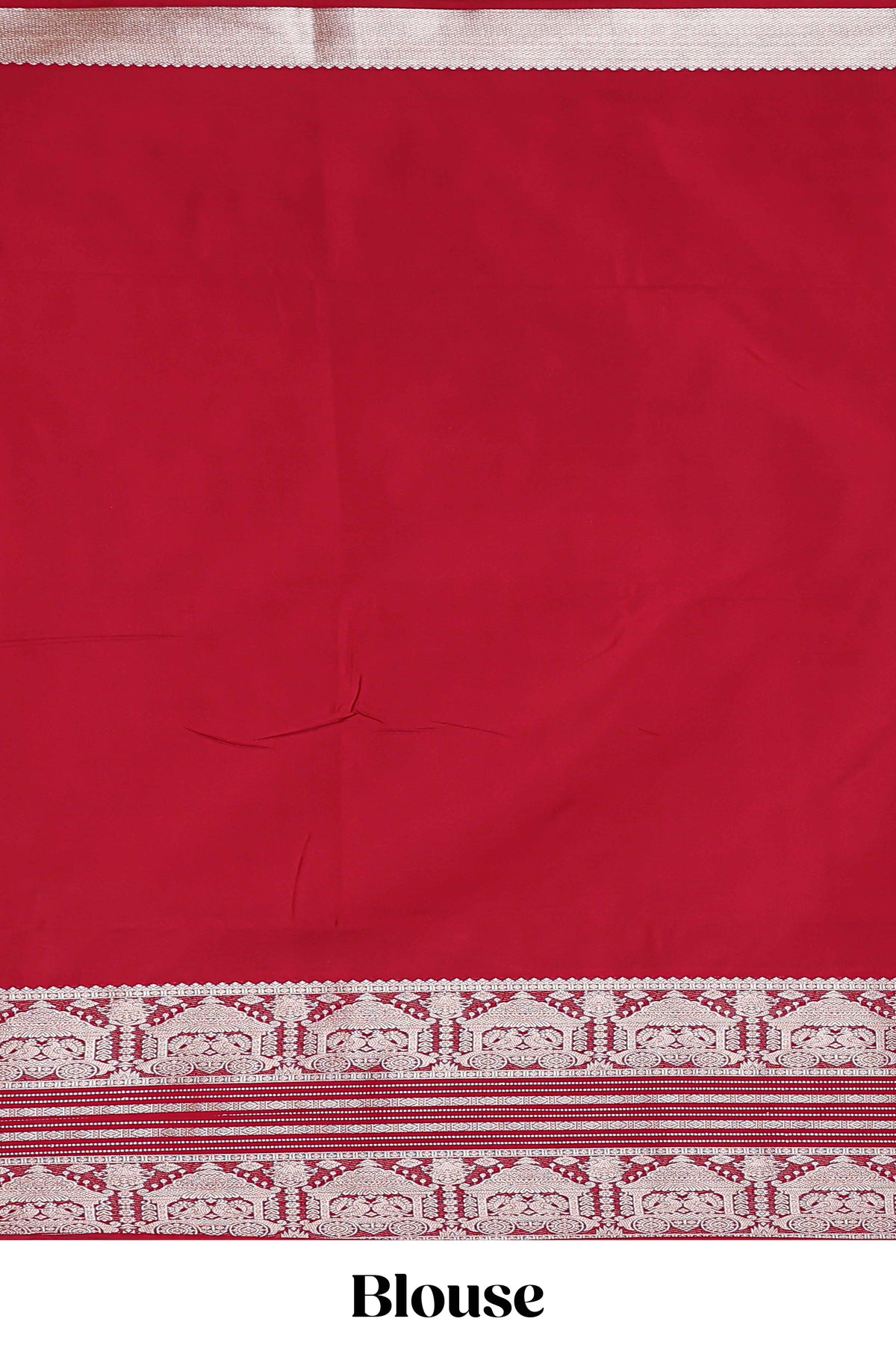 Maroon unique designed banarasi silk saree with self zari border and matching blouse