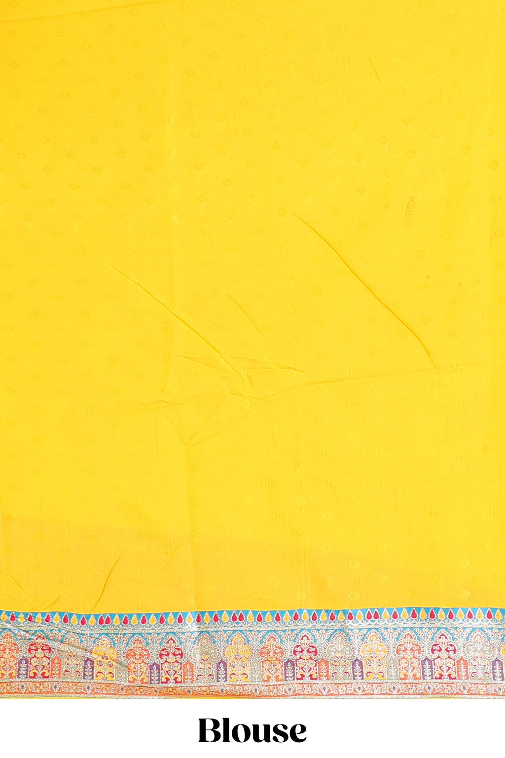 Multicolor chevron designed banarasi silk saree featuring intricate contrast zari border and matching Blouse