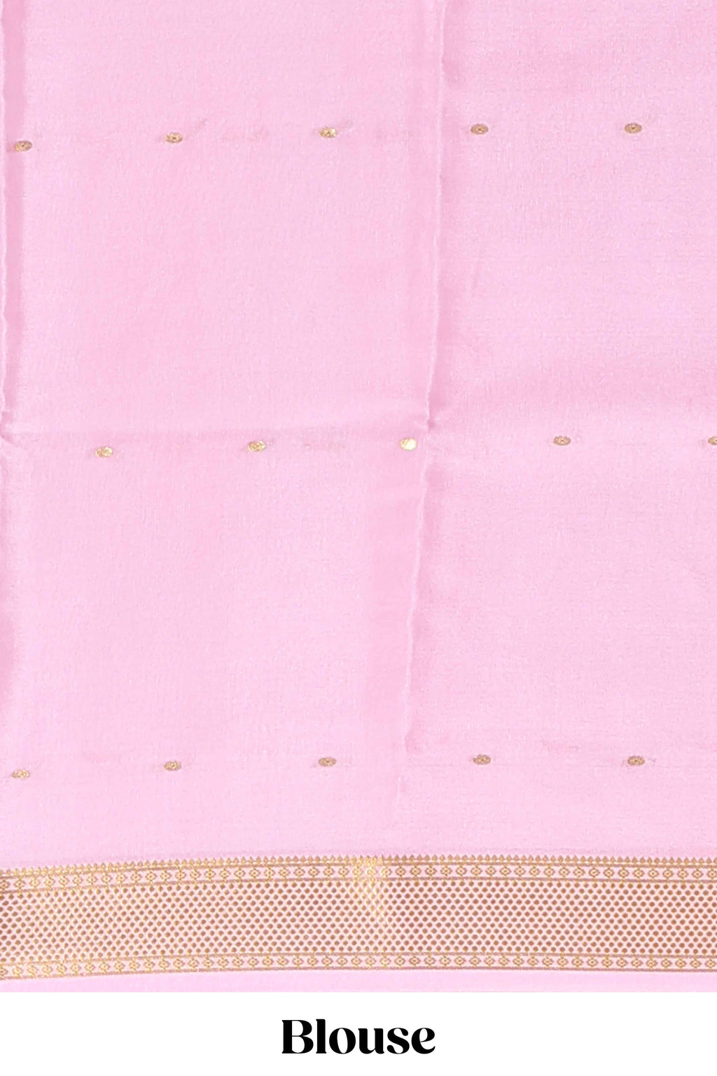 Green zari motifs design pure mysore silk saree with contrast border and zari motifs blouse