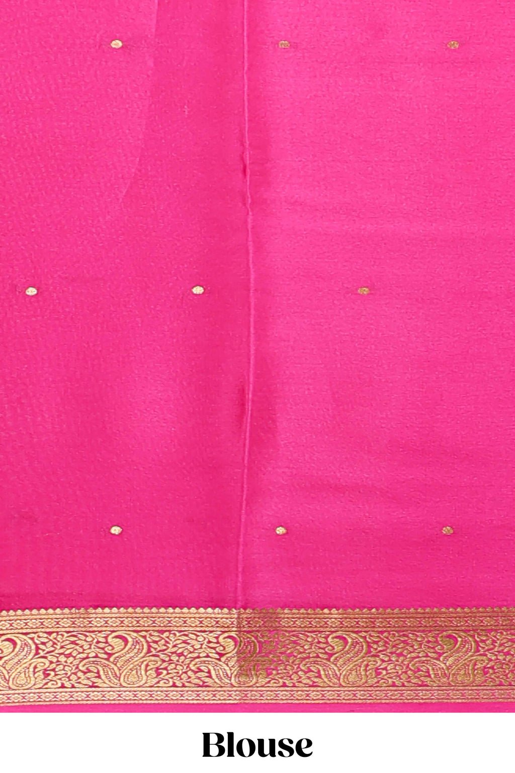 Mustard yellow polka dot designed  pure mysore silk saree with contrast border and blouse
