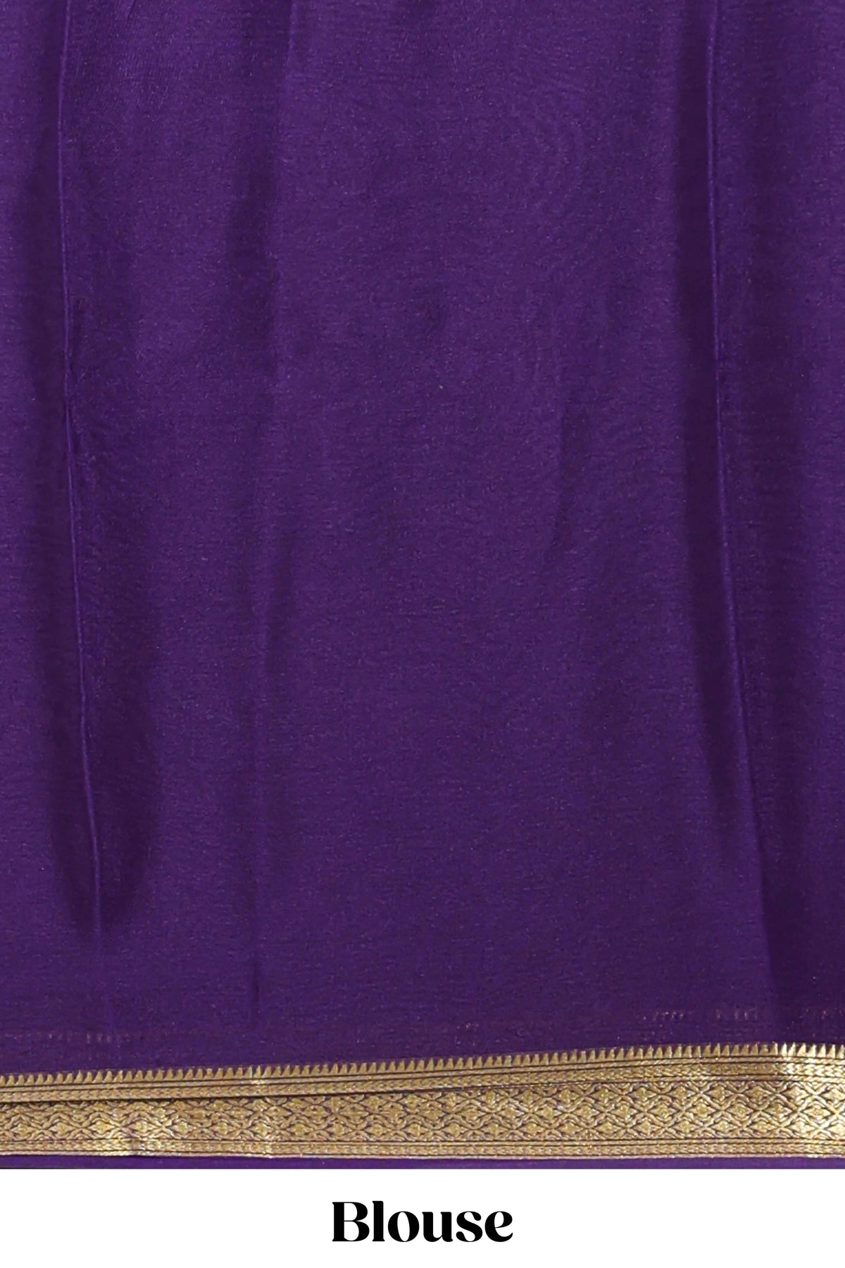 Orange plain pure mysore silk saree with contrast border and blouse
