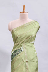 Multi color kalamkari style printed saree with traditional art design with contrast zari border and motifs blouse