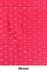 Multi color kalamkari style printed saree with traditional art design with contrast zari border and motifs blouse
