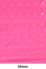 Multi color kalamkari style printed saree with contrast zari border and motifs blouse