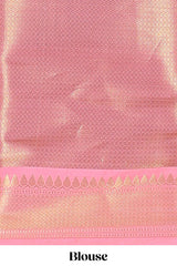Maroon floral design zari butta raw silk saree with contrast zari border and pallu