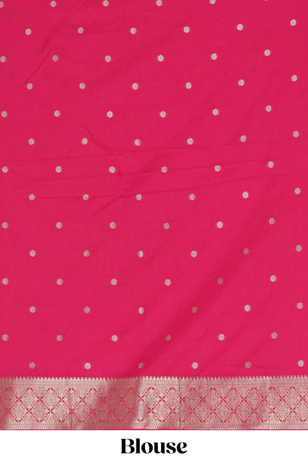 Borderless pink striped and peacock zari design raw silk saree with self zari pallu and matching blouse