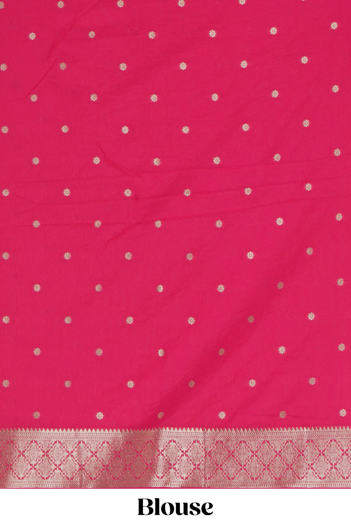 Borderless pink striped and peacock zari design raw silk saree with self zari pallu and matching blouse