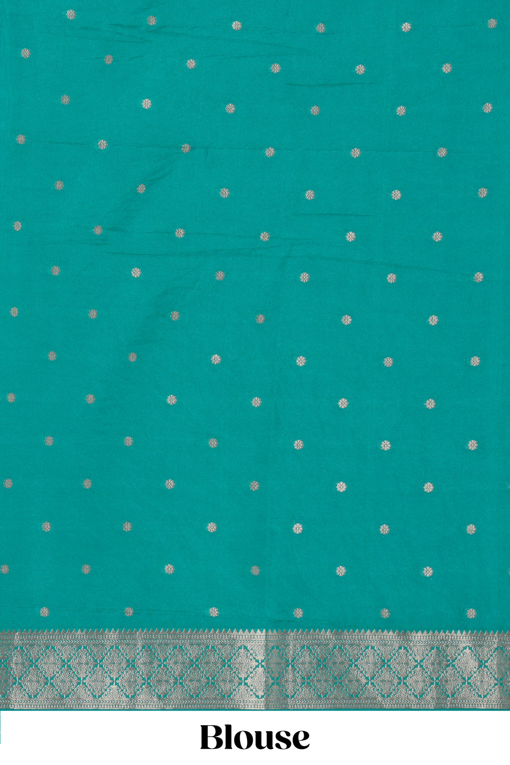 Borderless green striped and peacock zari design raw silk saree with self zari pallu and matching blouse