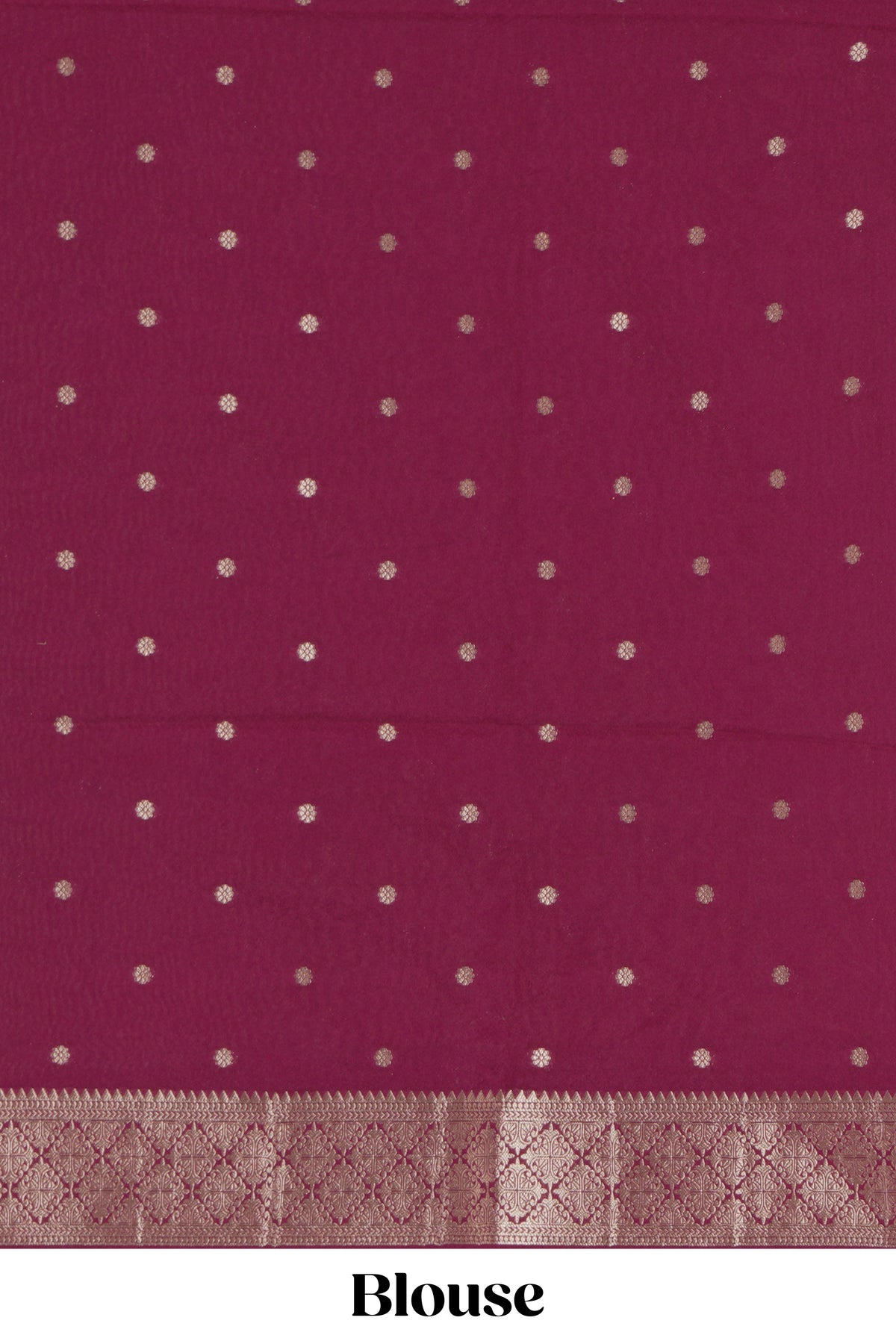 Borderless maroon striped and peacock zari design raw silk saree with self zari pallu and matching blouse