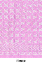 Beige striped design raw silk saree with self border and matching blouse