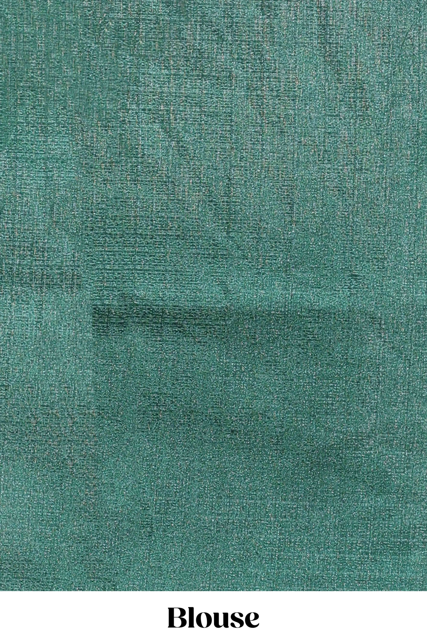 Borderless green peacock feather print south cotton saree with matching blouse