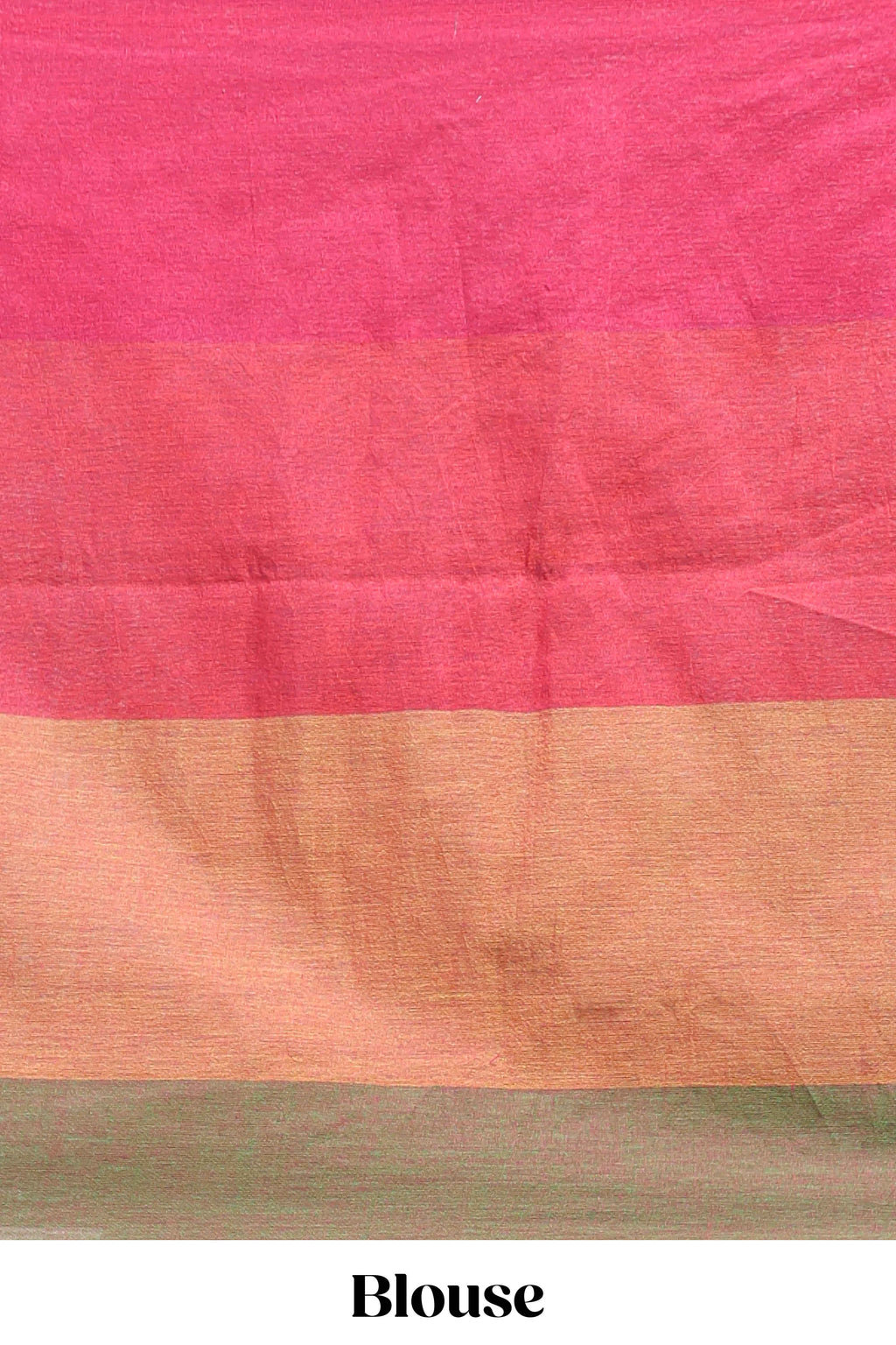 Borderless multi color striped south cotton saree with matching striped blouse
