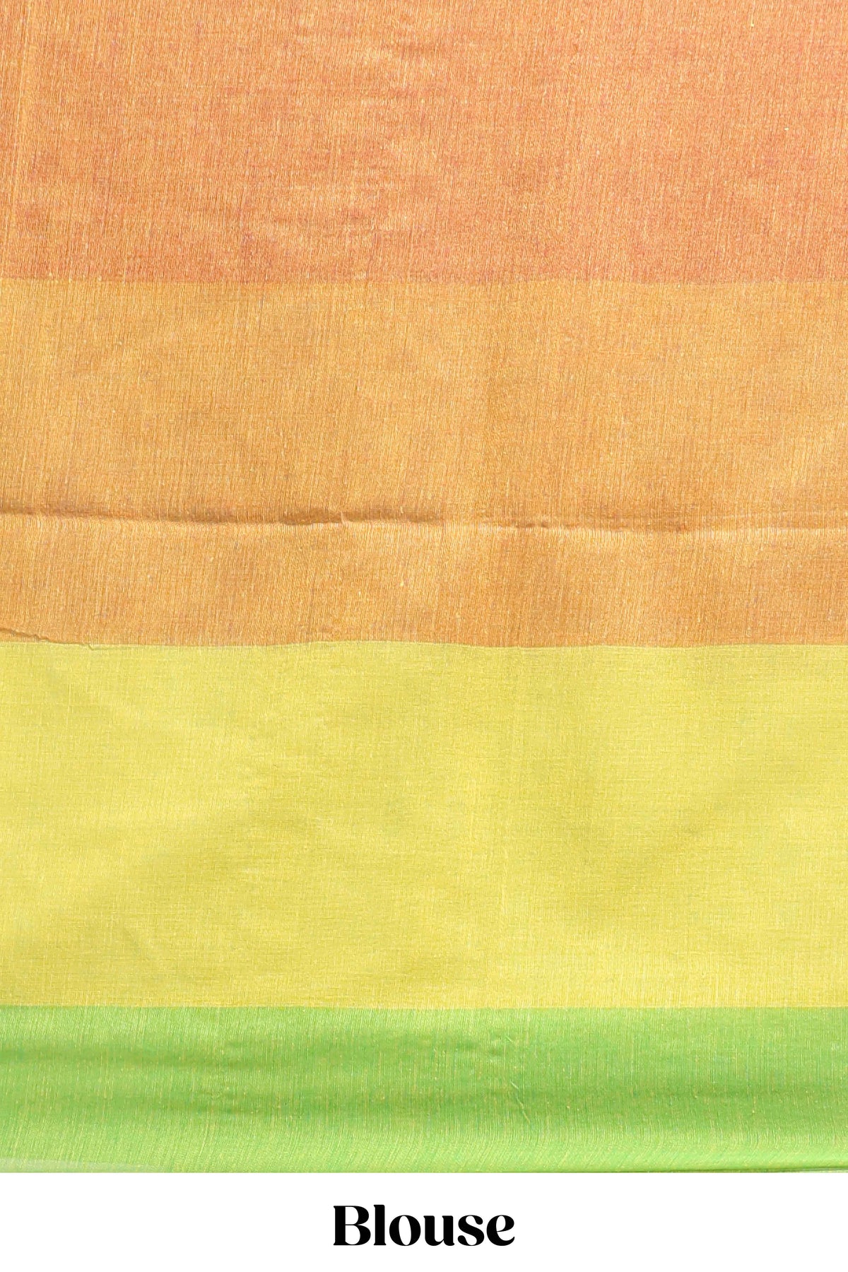 Borderless multi color striped south cotton saree with matching striped blouse