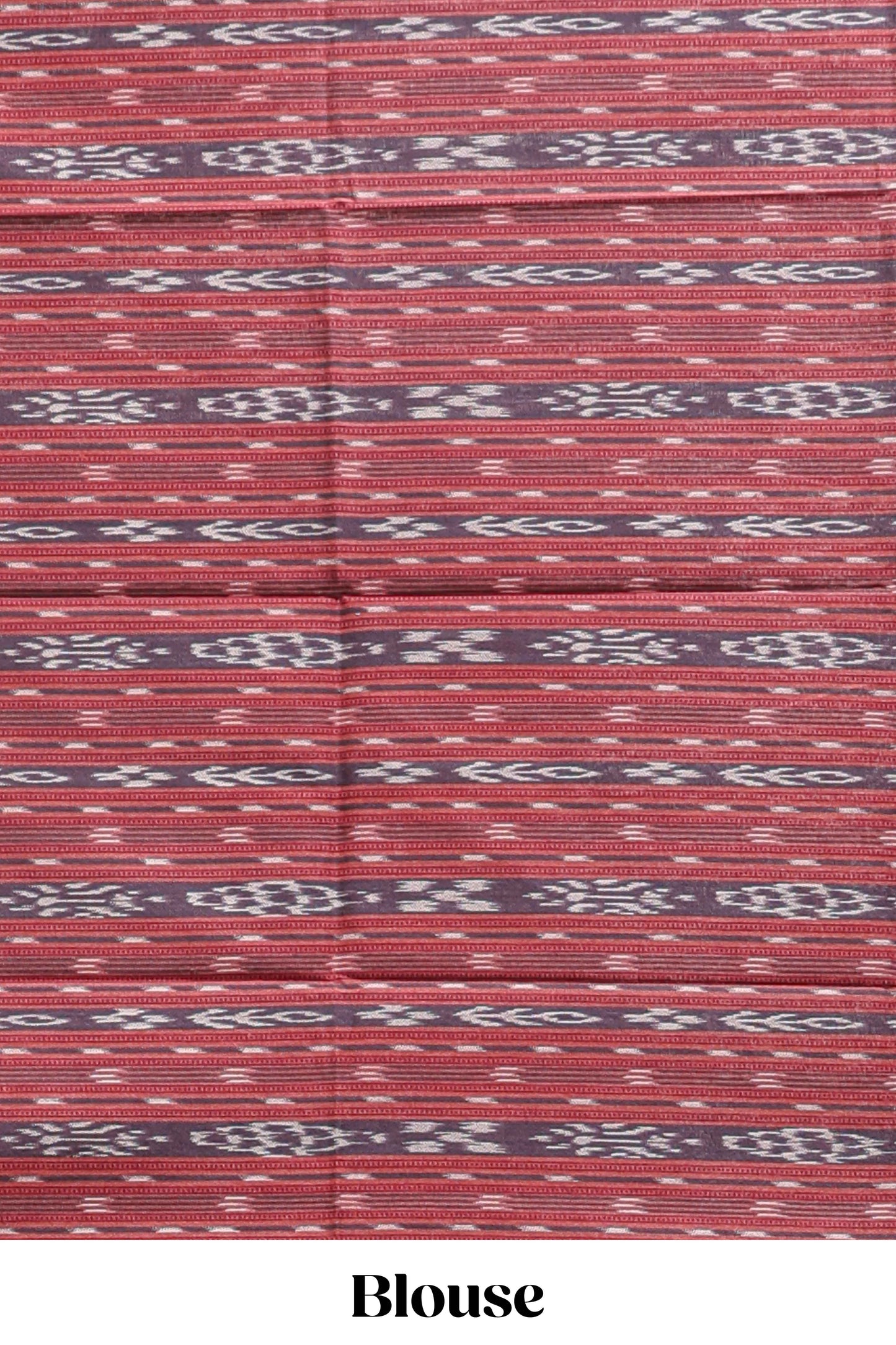 Borderless maroon butterfly motifs south cotton saree with contrast blouse and tassels