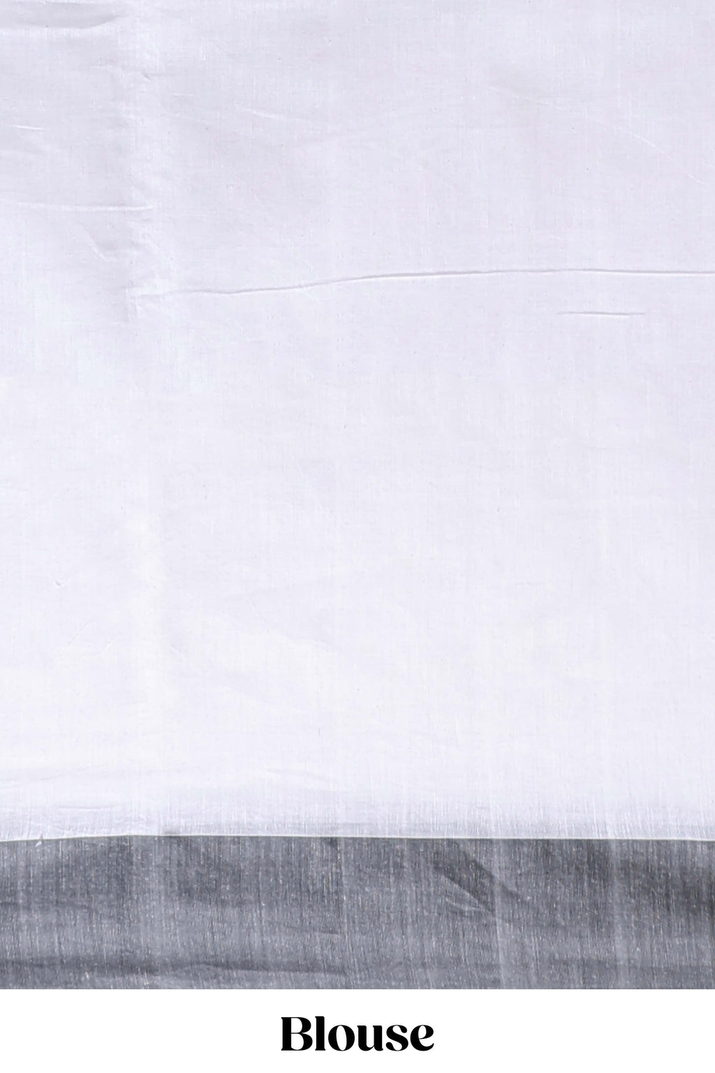 White geometric motifs south cotton sarees with contrast border and matching blouse