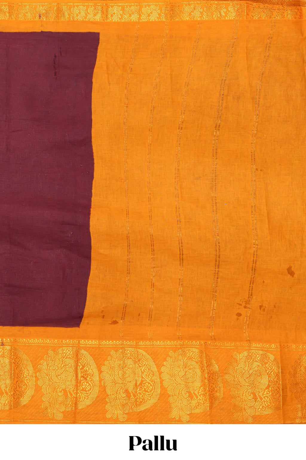 Elegant maroon Sungudi cotton saree with contrast temple inspired pattern border and contrast pallu along with matching blouse