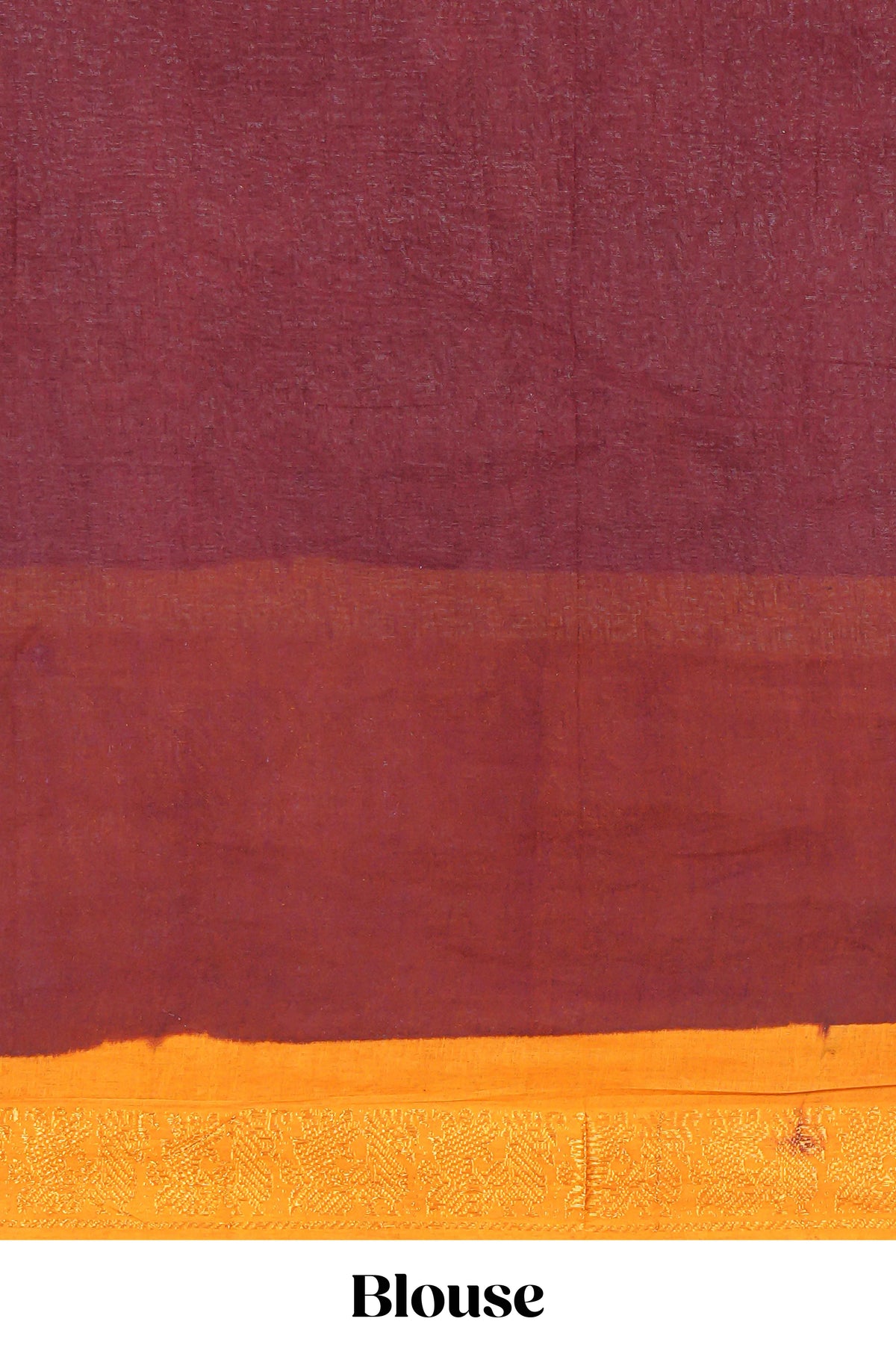 Elegant maroon Sungudi cotton saree with contrast temple inspired pattern border and contrast pallu along with matching blouse