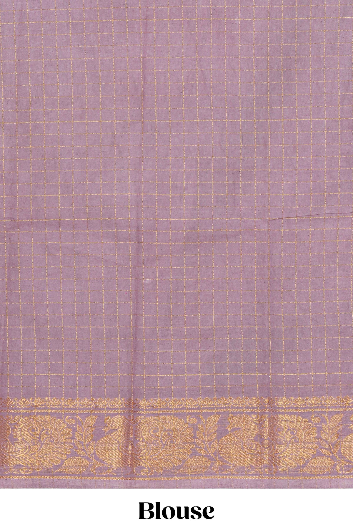 Navy blue sungudi cotton saree with checked body contrasting peacock zari border striped pallu and a matching checked blouse