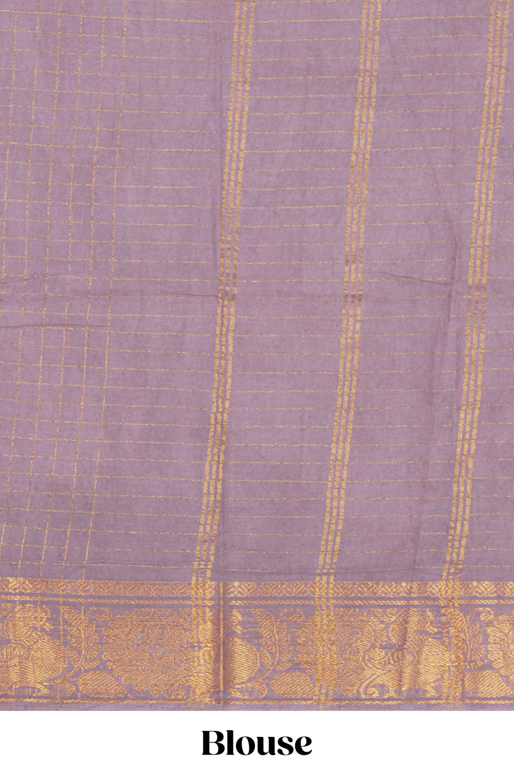 Dark blue sungudi cotton saree with checked body contrasting peacock zari border striped pallu and blouse