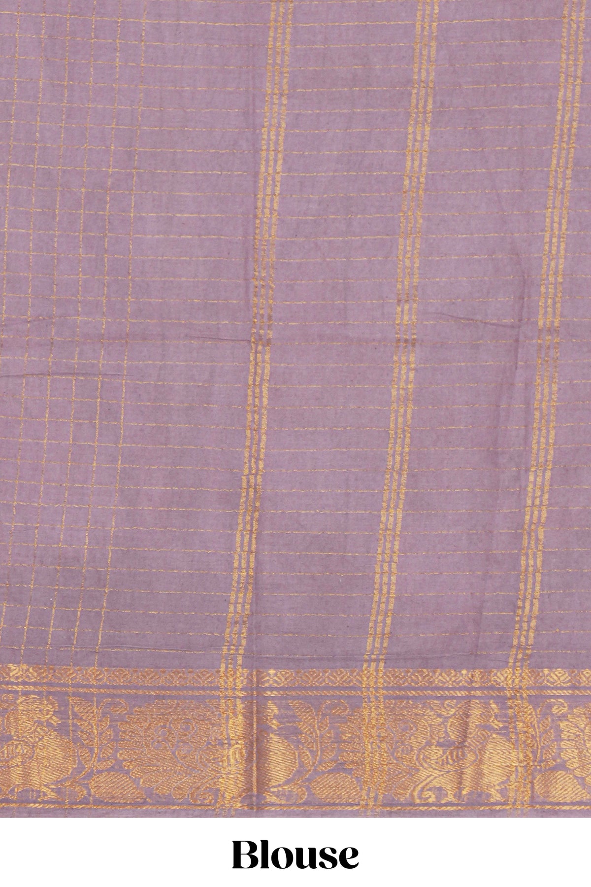 Dark blue sungudi cotton saree with checked body contrasting peacock zari border striped pallu and blouse