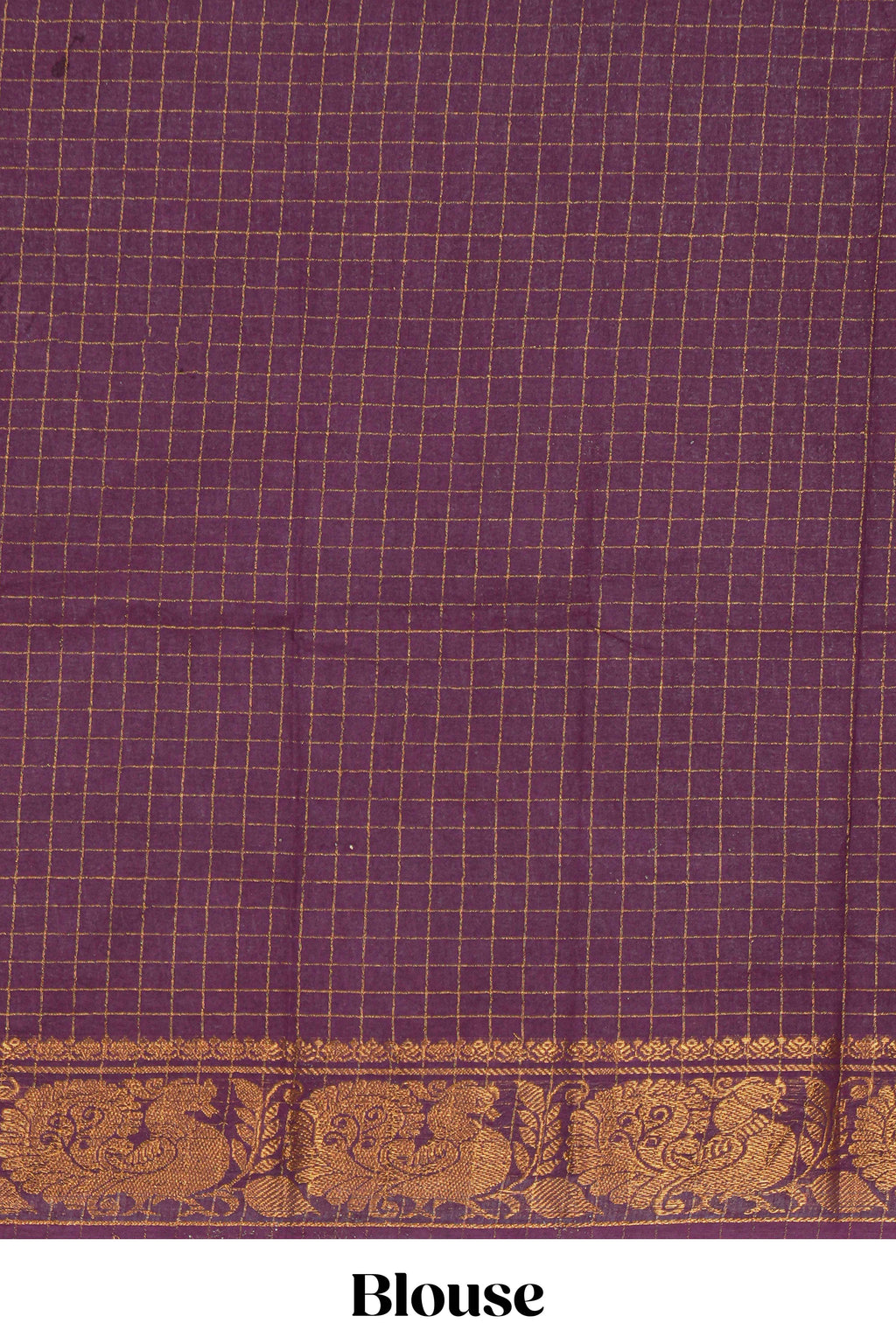 Bright pink sungudi cotton saree with checked body contrasting peacock zari border striped pallu and blouse