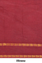 Parrot green traditional kolam print sungudi cotton saree with contrast border and striped pallu