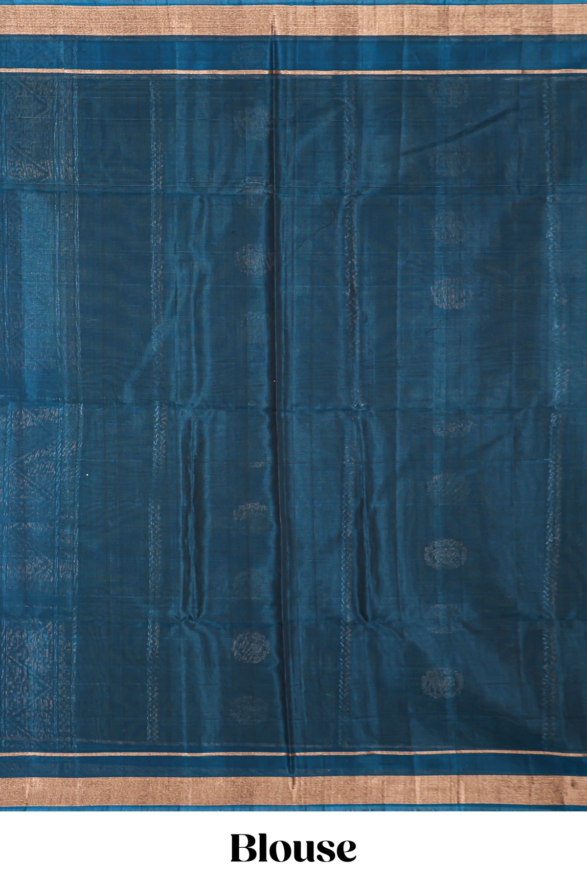 Olive green zari motifs design silk cotton saree with contrast zari border and blouse