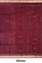 Rust orange zari motifs design silk cotton saree with contrast zari border and blouse