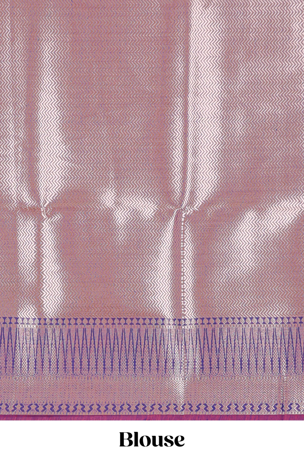 Violet butta designed silk cotton saree with self zari border and blouse