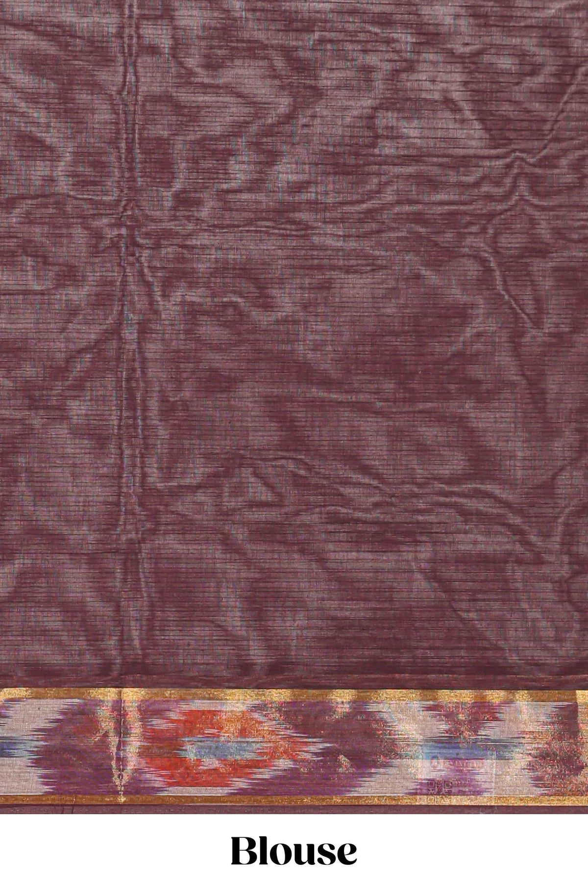 Dark green butta designed silk cotton saree with self zari border and contrast blouse