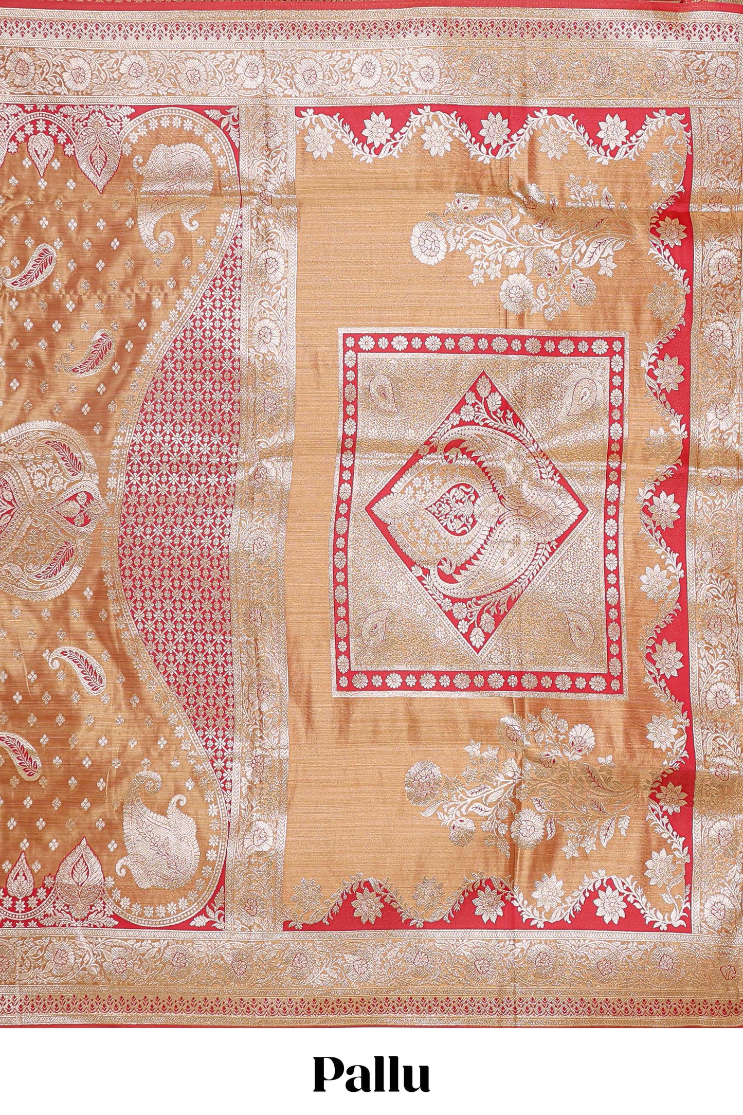 Mustard zari butta semi soft silk saree with self border and matching pallu