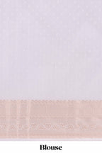 Jam purple checked zari motifs semi soft silk saree with contrast border and floral design pallu